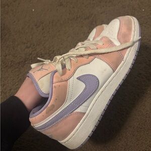 nike dunks pink purple low